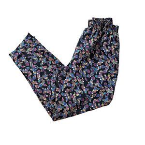 Duffel Sportswear silk  paisley elastic  waist pants